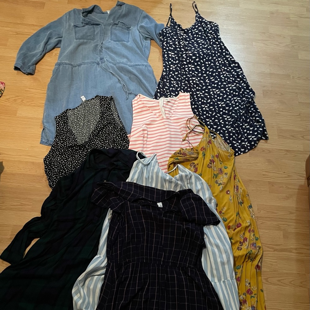 ALL 8 Old Navy Dresses, All XL!